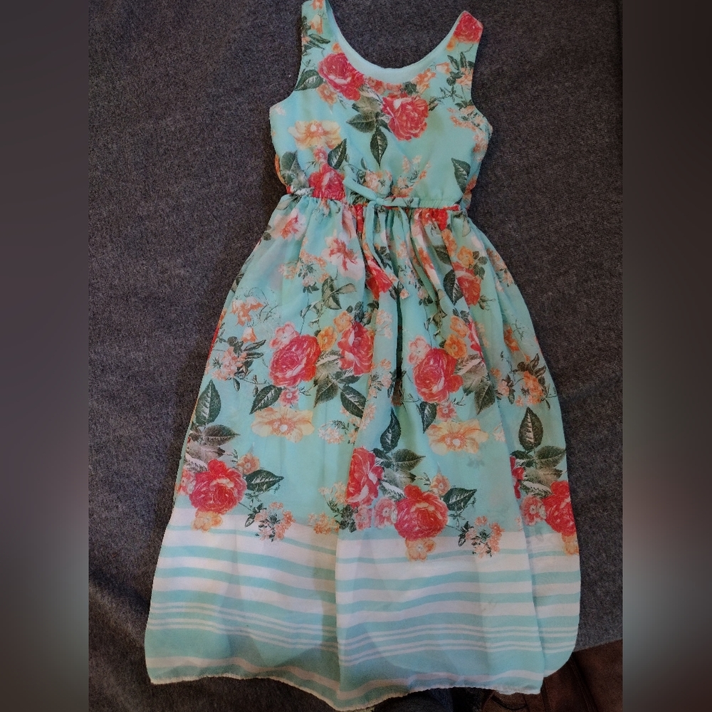 Bonnie Jean Girl's Dress, Size 6, Blue and Pink